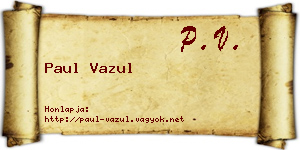 Paul Vazul névjegykártya
