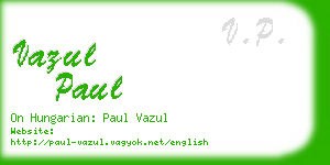 vazul paul business card